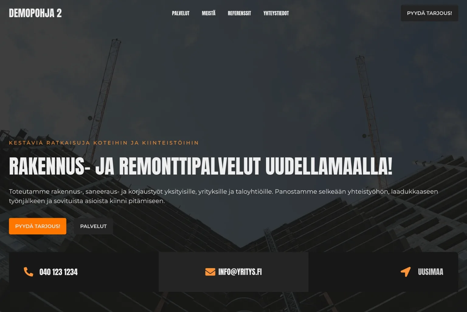 Demopohja 2 — Rakennuspalvelut